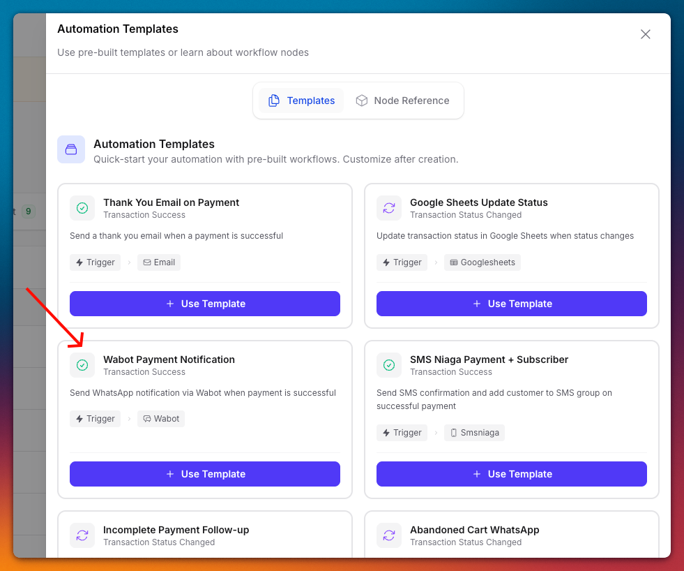 Template Wabot Payment Notification